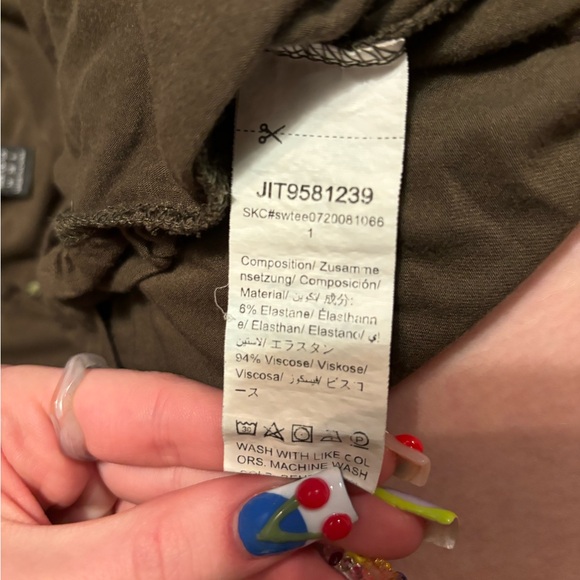 Long sleeve skin tight crop top with strings - Picture 4 of 5